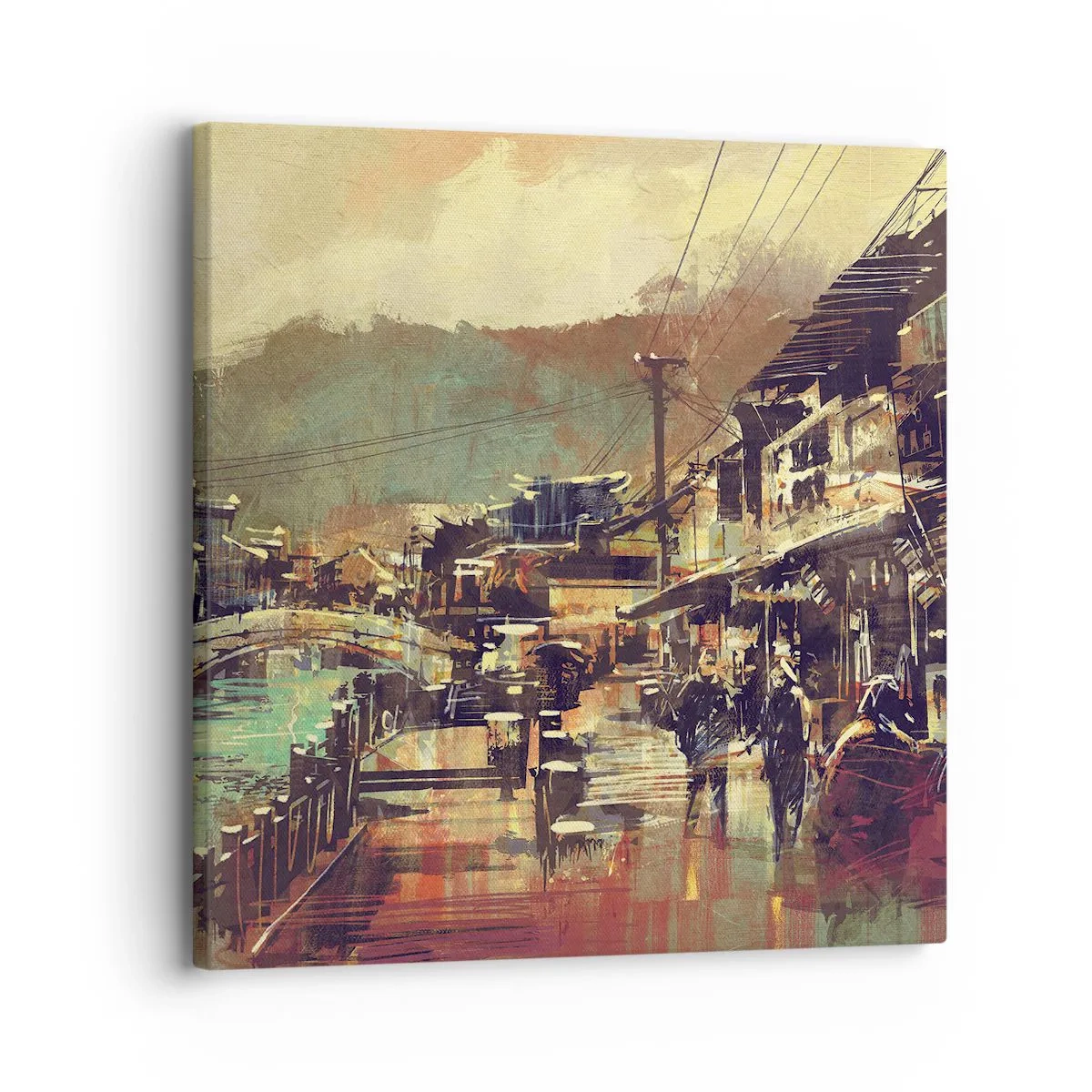Lærredstryk - Billede på lærred - Livet som et væld af gråt - 30x30 cm