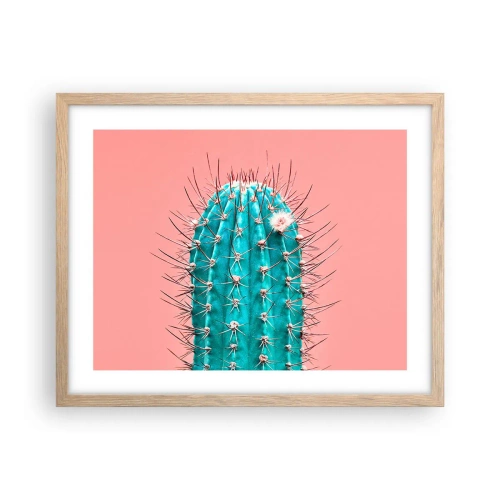 Plakat i ramme af lyst egetræ - Bare se - 50x40 cm