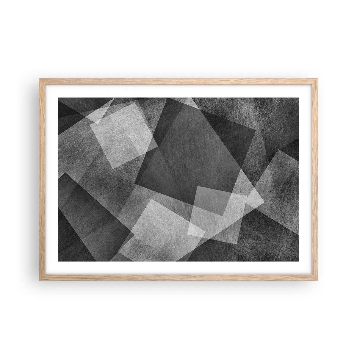 Plakat i ramme af lyst egetræ - Et evigt symbol på bestandighed og orden - 70x50 cm