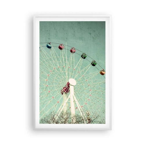 Plakat i hvid ramme - Vi inviterer dig til at lege - 61x91 cm