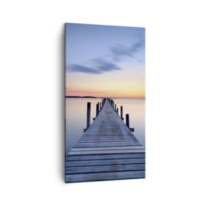 Lærredstryk - Billede på lærred - Den rolige skumringstid - 45x80 cm