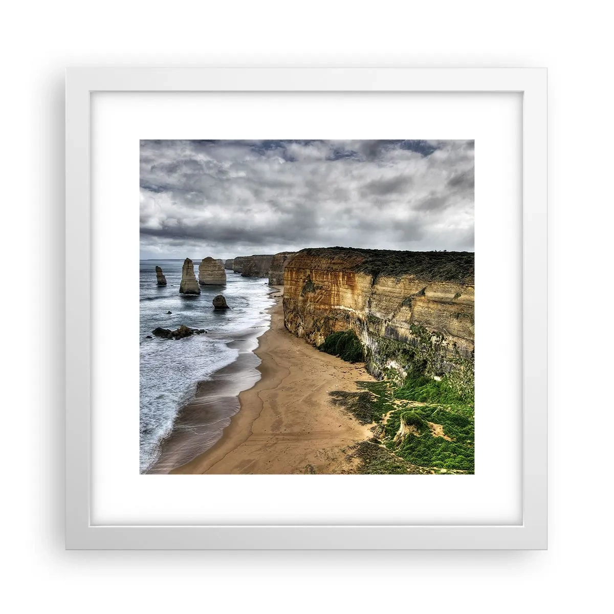 Plakat i hvid ramme - Rå skønhed - 30x30 cm