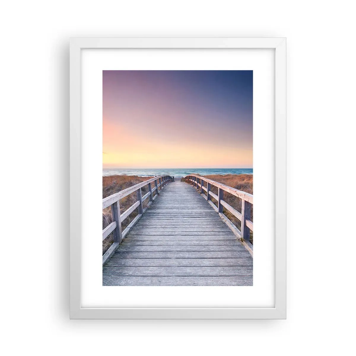 Plakat i hvid ramme - Baltisk aften aura - 30x40 cm
