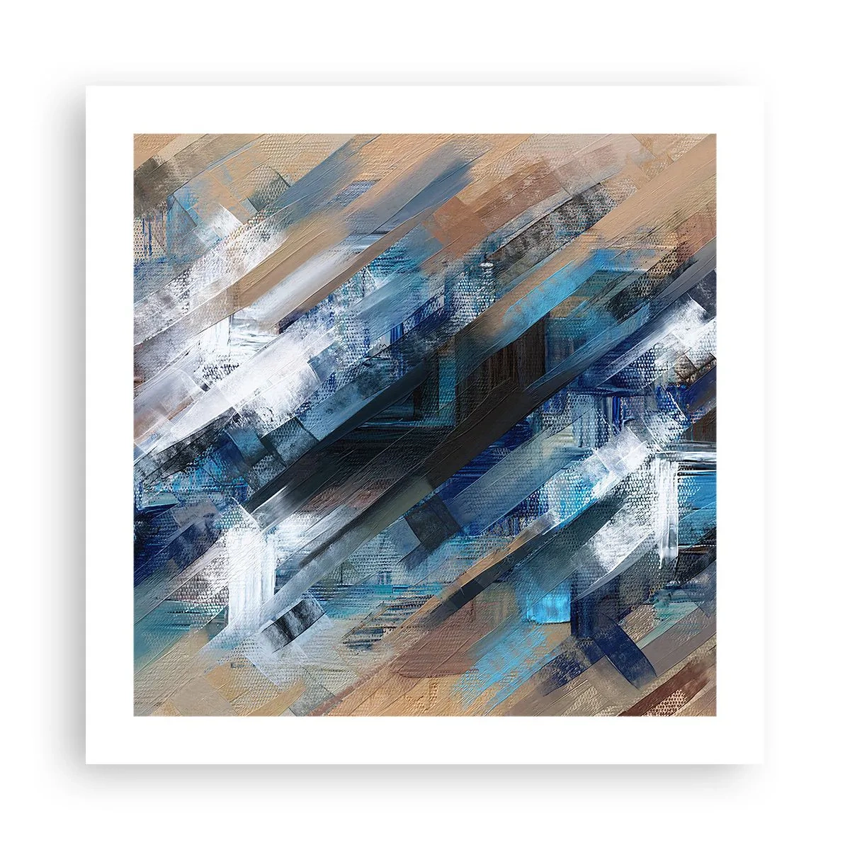 Plakat - På en blå skråning - 50x50 cm