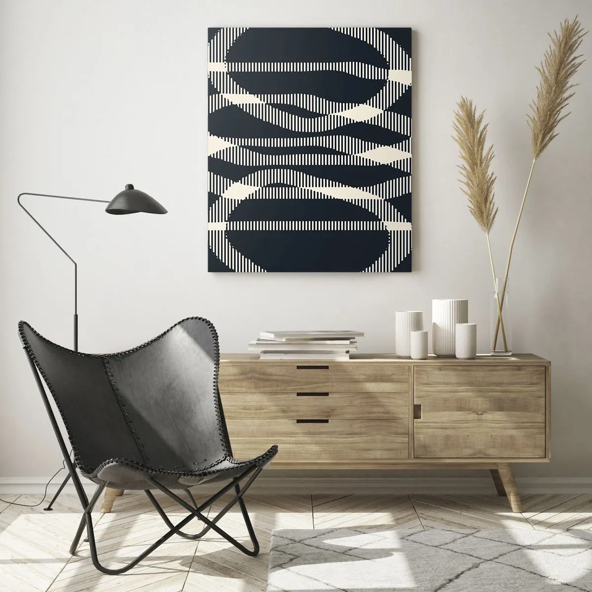 Billede på glas - Forsøg på at bryde igennem mørket - 50x70 cm