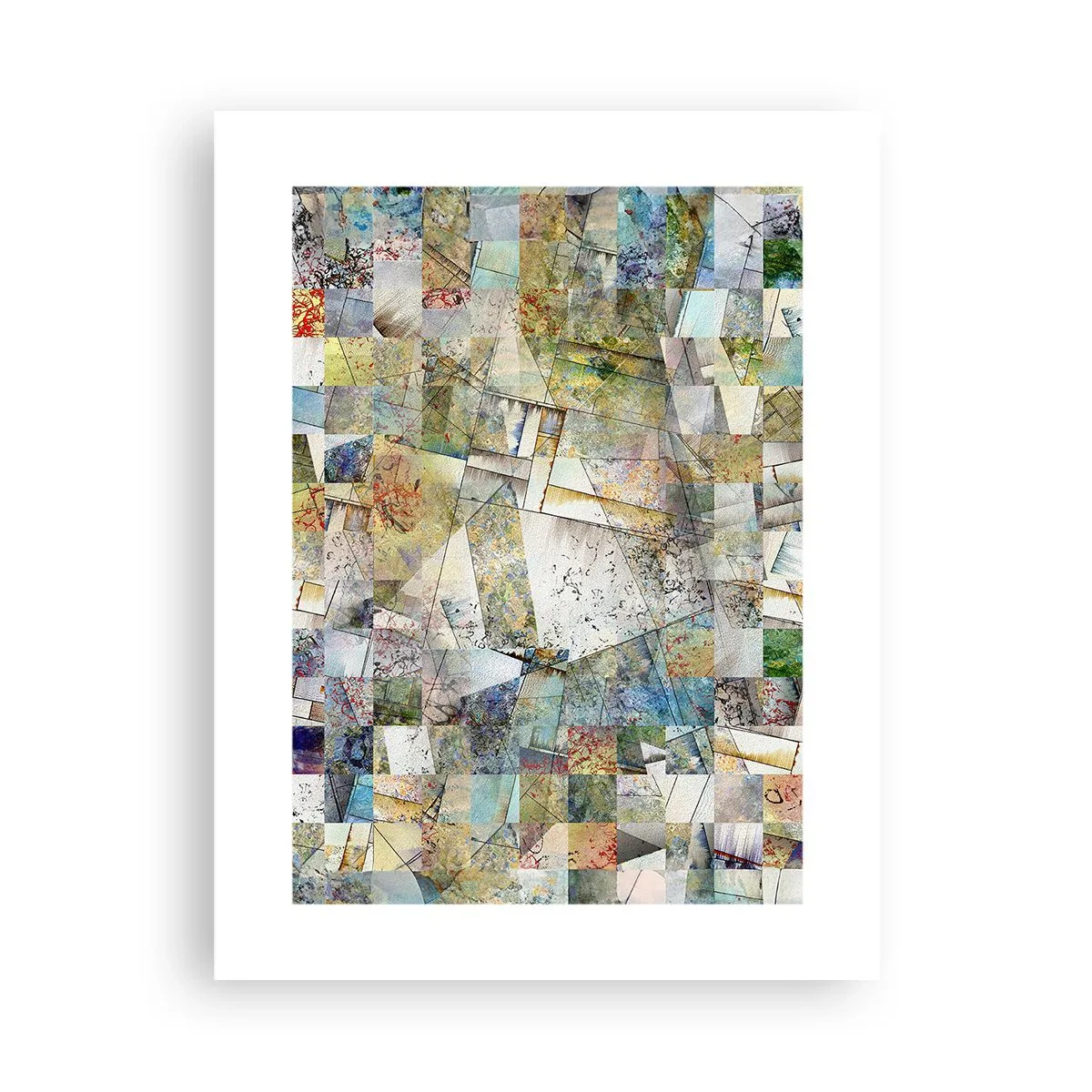 Plakat - Geometrisk ommøblering - 30x40 cm