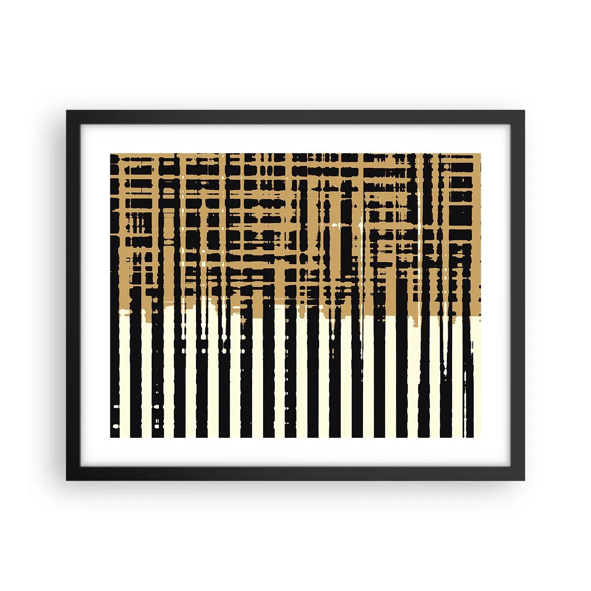 Plakat i sort ramme - Arkitektonisk abstraktion - 50x40 cm
