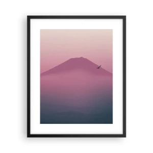 Plakat i sort ramme - Vandrer over skyerne - 40x50 cm