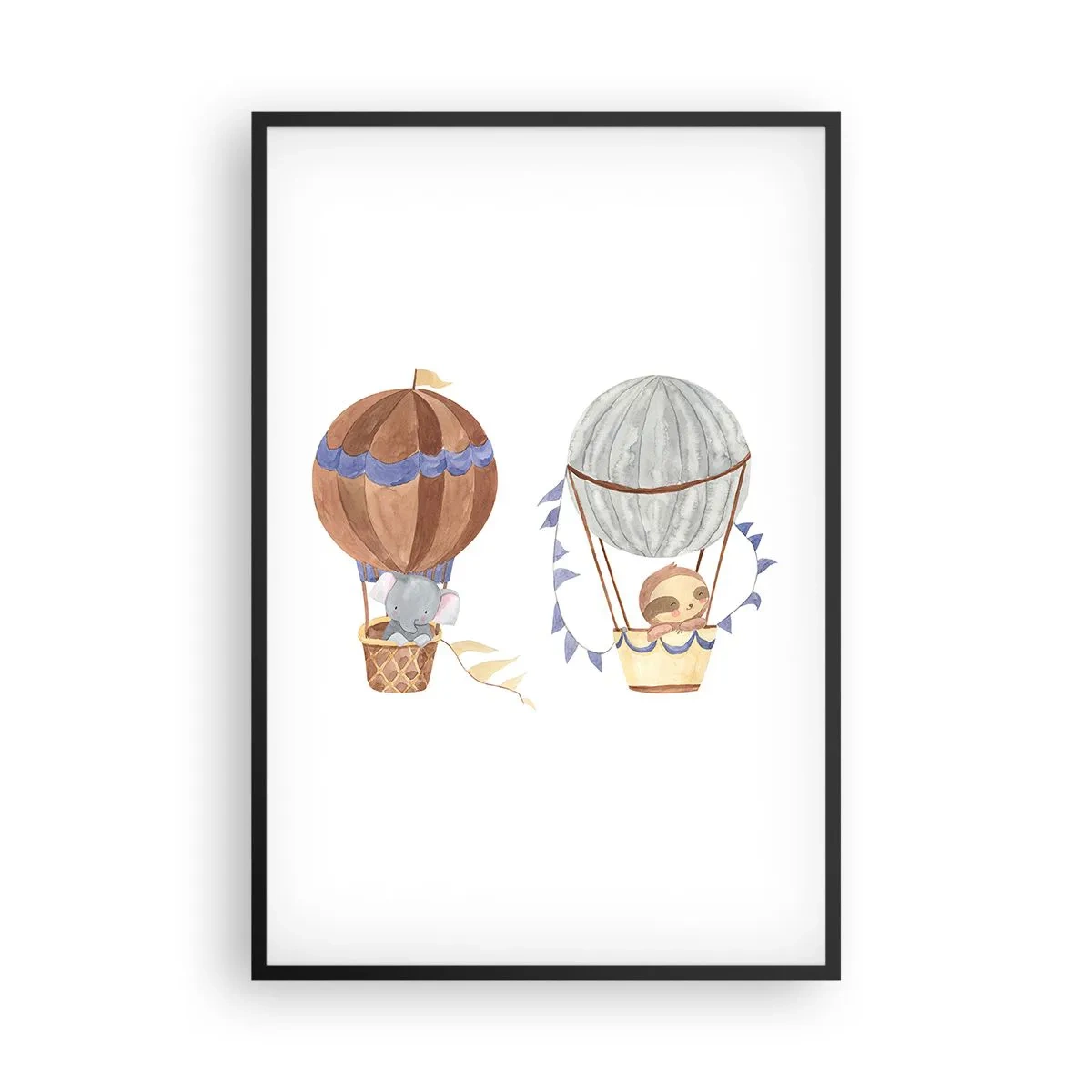 Plakat i sort ramme - Venner på farten - 61x91 cm