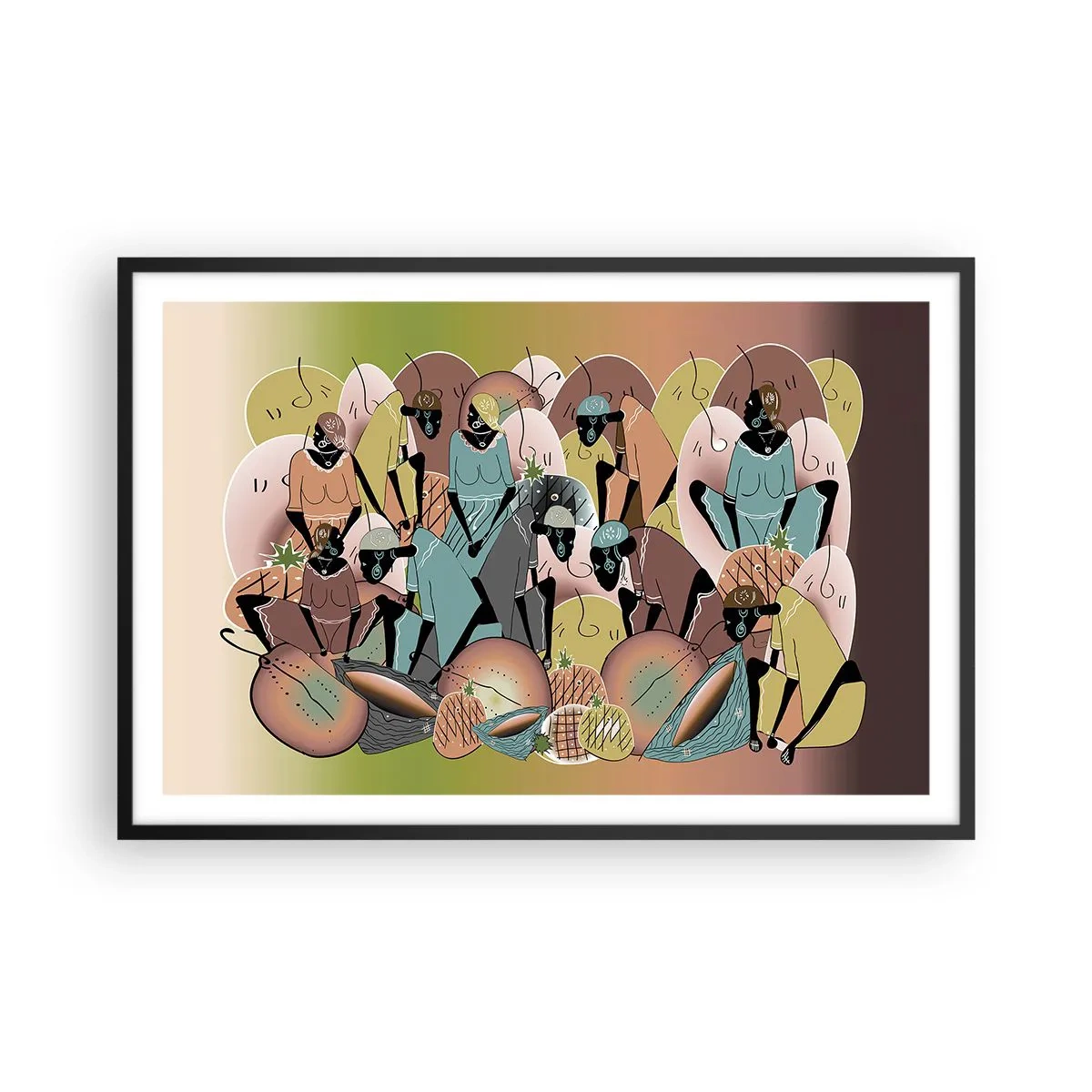 Plakat i sort ramme - Den store fejring er på vej - 91x61 cm