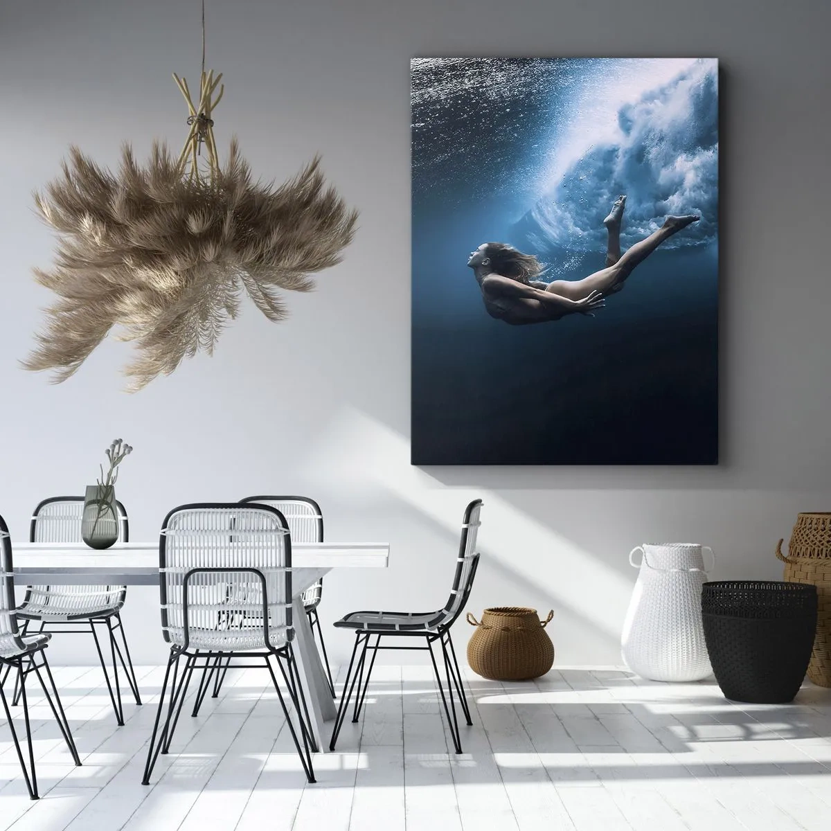 Lærredstryk - Billede på lærred - Den moderne havfrue - 50x70 cm