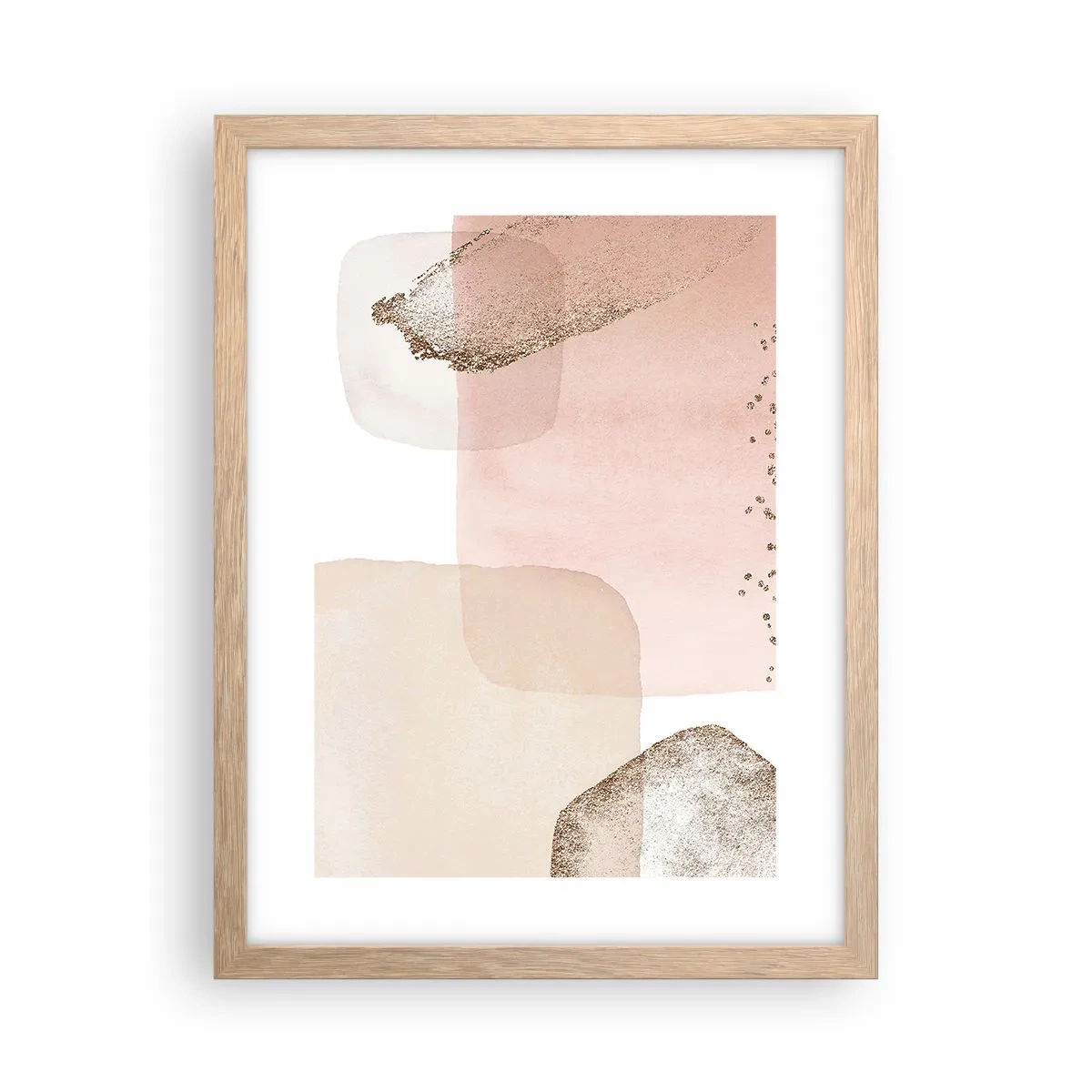 Plakat i ramme af lyst egetræ - Et kig gennem farver - 30x40 cm