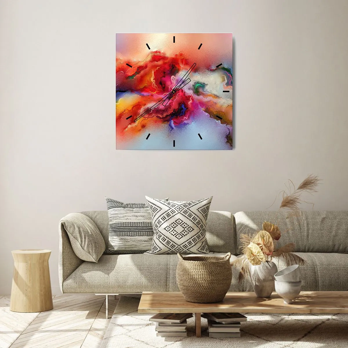 Vægur, Uret - Sådan fanger du drømmen - røg - 40x40 cm