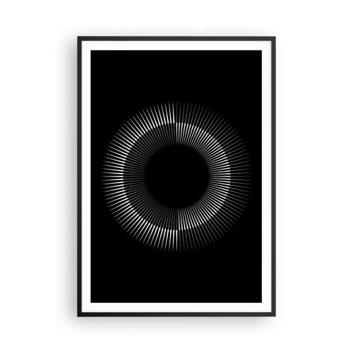 Plakat i sort ramme - Sort sol - 70x100 cm