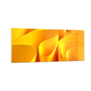 Billede på glas - Som solens bølger - 100x40 cm