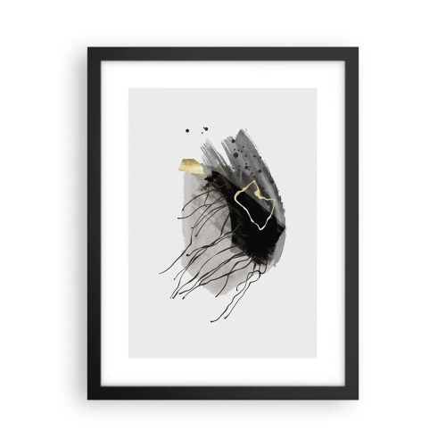Plakat i sort ramme - I sort og guld - 30x40 cm