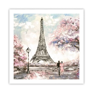 Plakat - April gåtur rundt i Paris - 60x60 cm