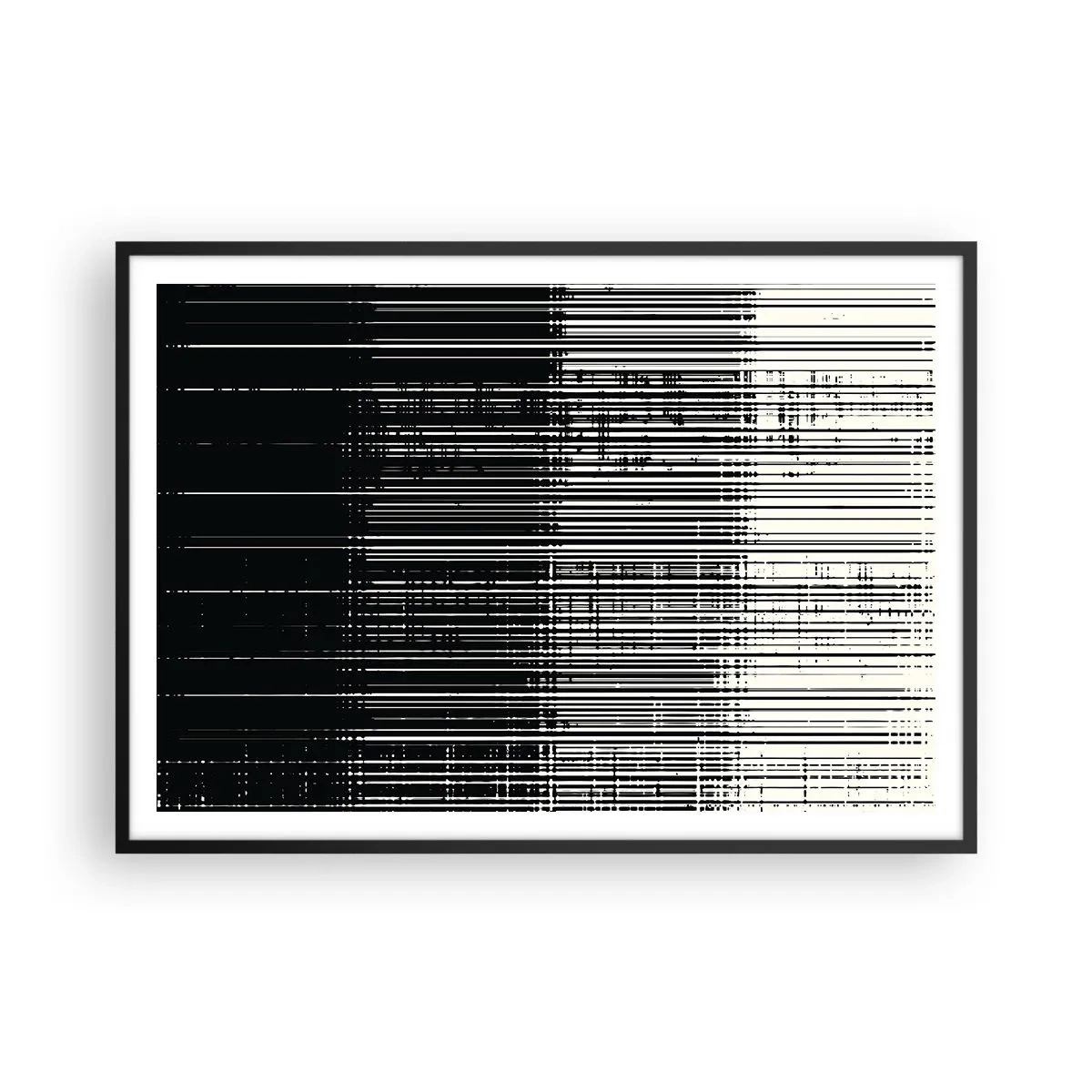 Plakat i sort ramme - Bølger og vibrationer - 100x70 cm