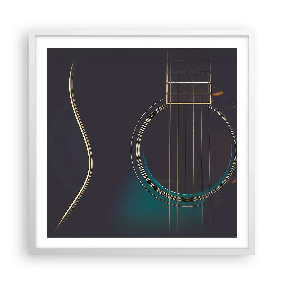 Plakat i hvid ramme - Et øjeblik før det lyder - 60x60 cm