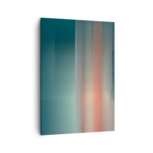 Lærredstryk - Billede på lærred - Abstraktion: bølger af lys - 50x70 cm