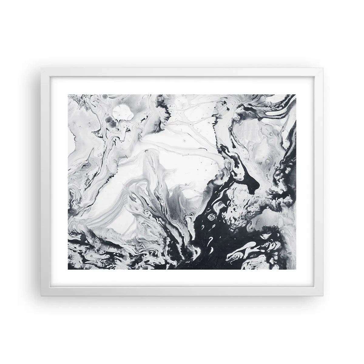 Plakat i hvid ramme - Jordens indre - 50x40 cm