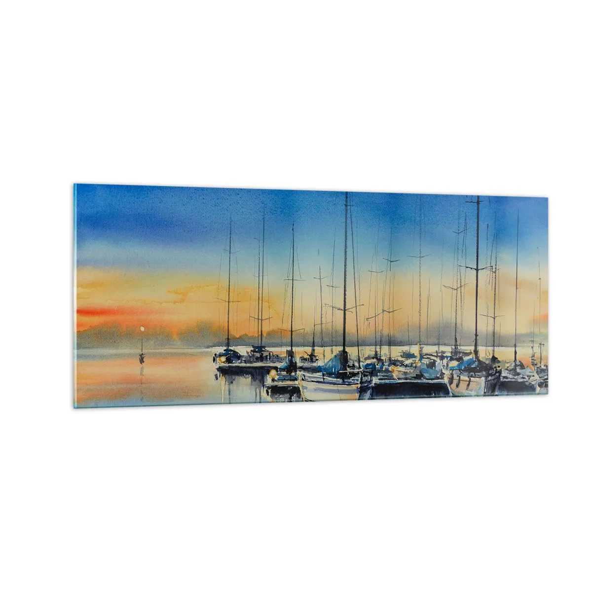 Billede på glas - Slutningen på en god dag - 100x40 cm