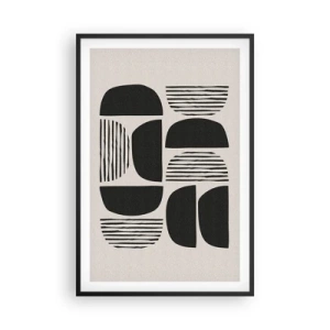 Plakat i sort ramme - Halvhjertede arrangementer - 61x91 cm