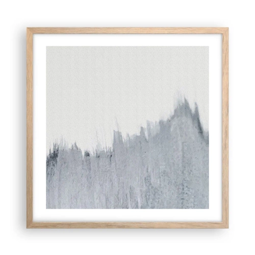 Plakat i ramme af lyst egetræ - Mystisk plade - 50x50 cm