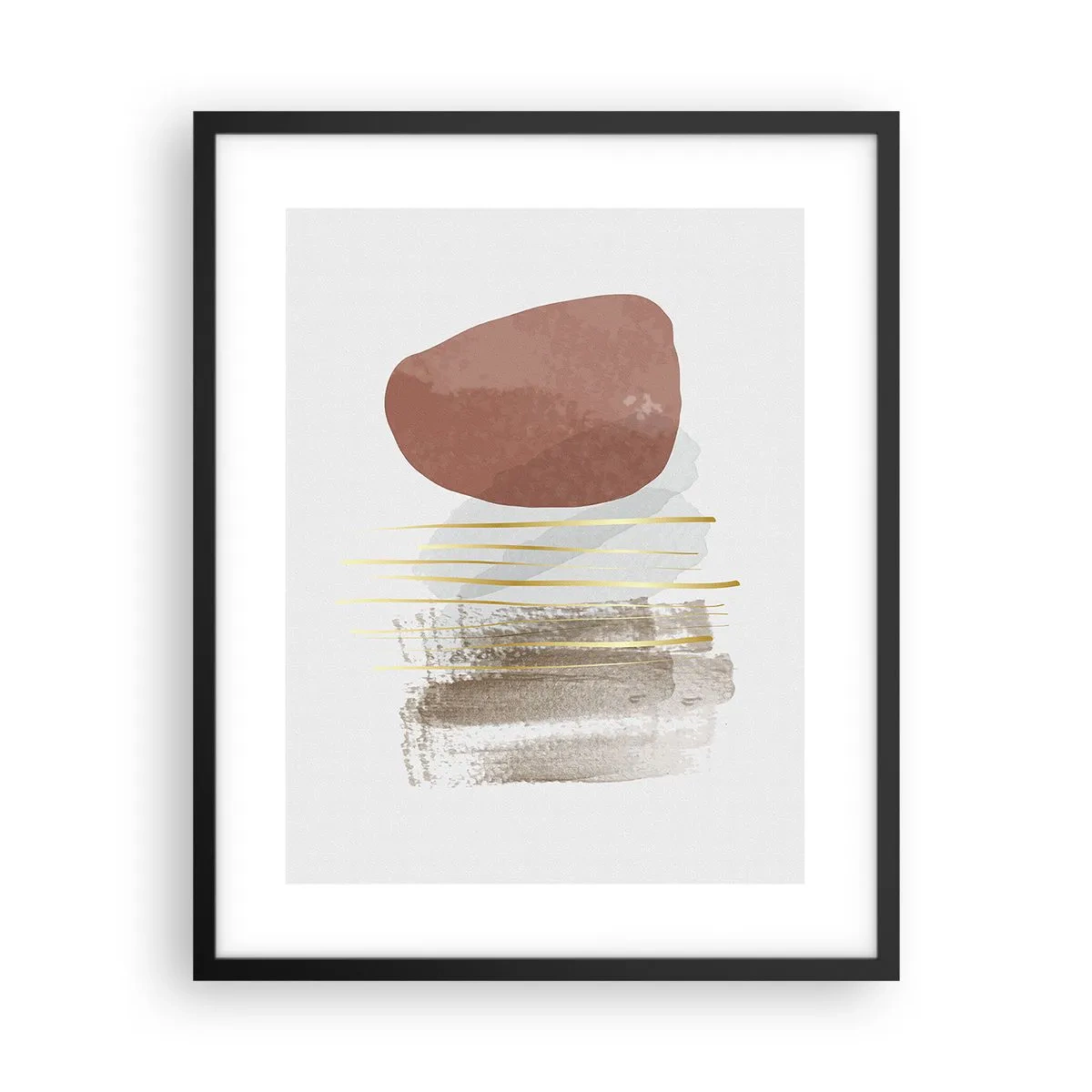 Plakat i sort ramme - Abstrakt kolonnade - 40x50 cm