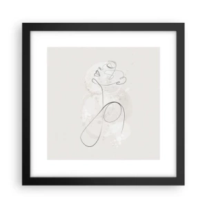 Plakat i sort ramme - Spiralen af skønhed - 30x30 cm
