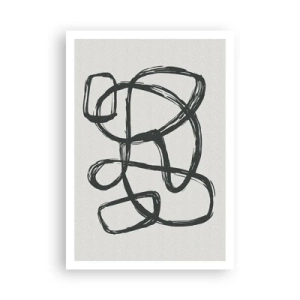 Plakat - Loopet abstraktion - 70x100 cm