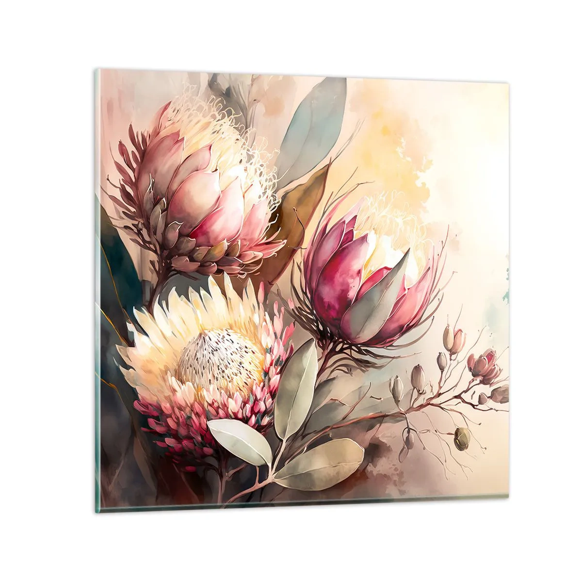 Billede på glas - I profil og en face - 60x60 cm