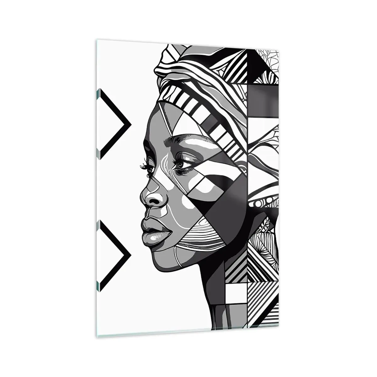 Billede på glas - Etnisk portræt - 80x120 cm