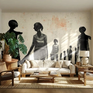 Fototapet Selvklæbende Deluxe Sticker - Mod ensomhed - Kvinder, Arbejde, Stykke - 150x105 cm