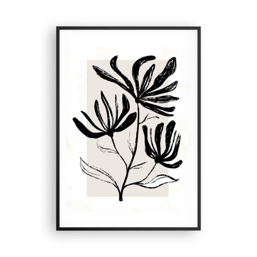 Plakat i sort ramme - Skitse til et herbarium - 70x100 cm