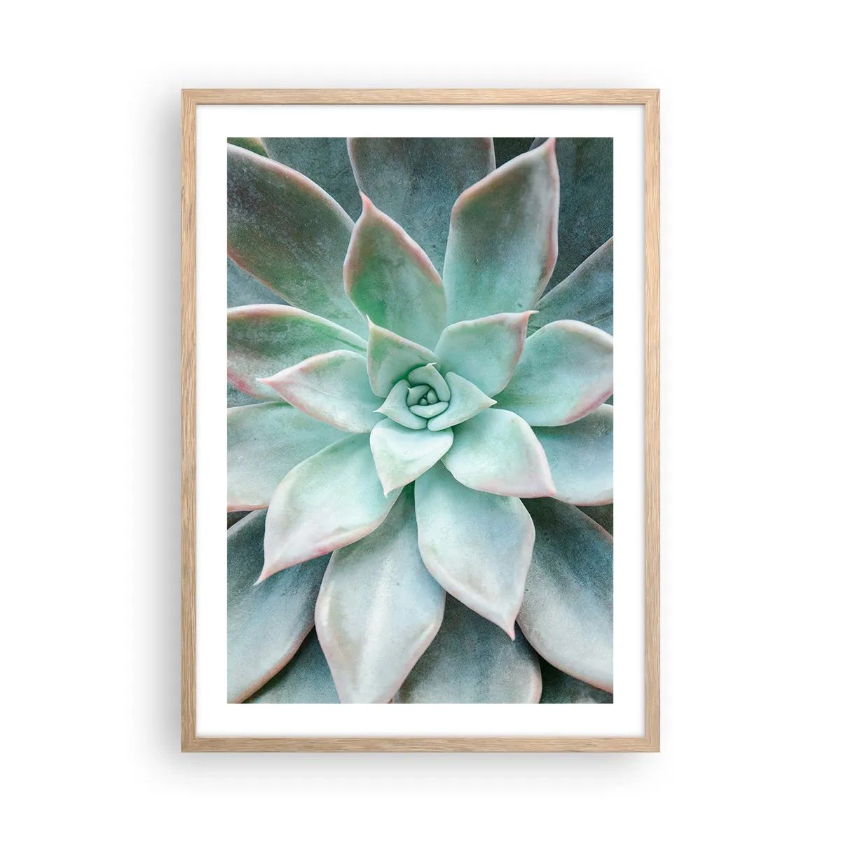 Plakat i ramme af lyst egetræ - Hjertet af ørkenen - 50x70 cm