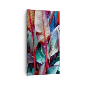 Lærredstryk - Billede på lærred - Farverigt krat - 55x100 cm