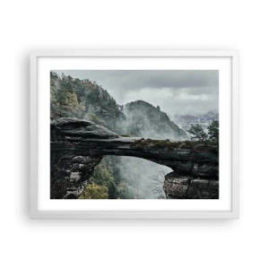 Plakat i hvid ramme - Eventyret er ved at begynde - 50x40 cm