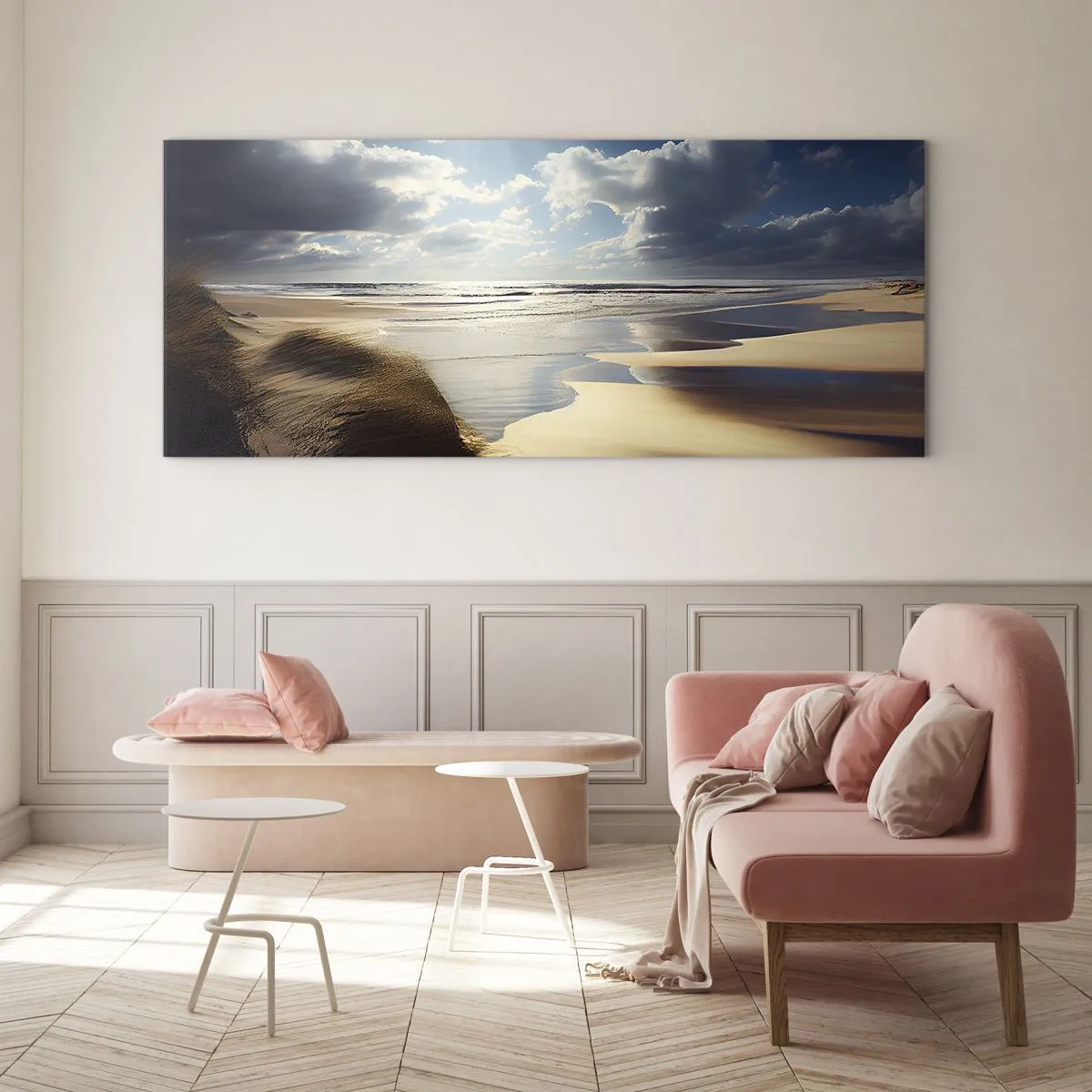 Billede på glas - Strand, vild strand - 100x40 cm