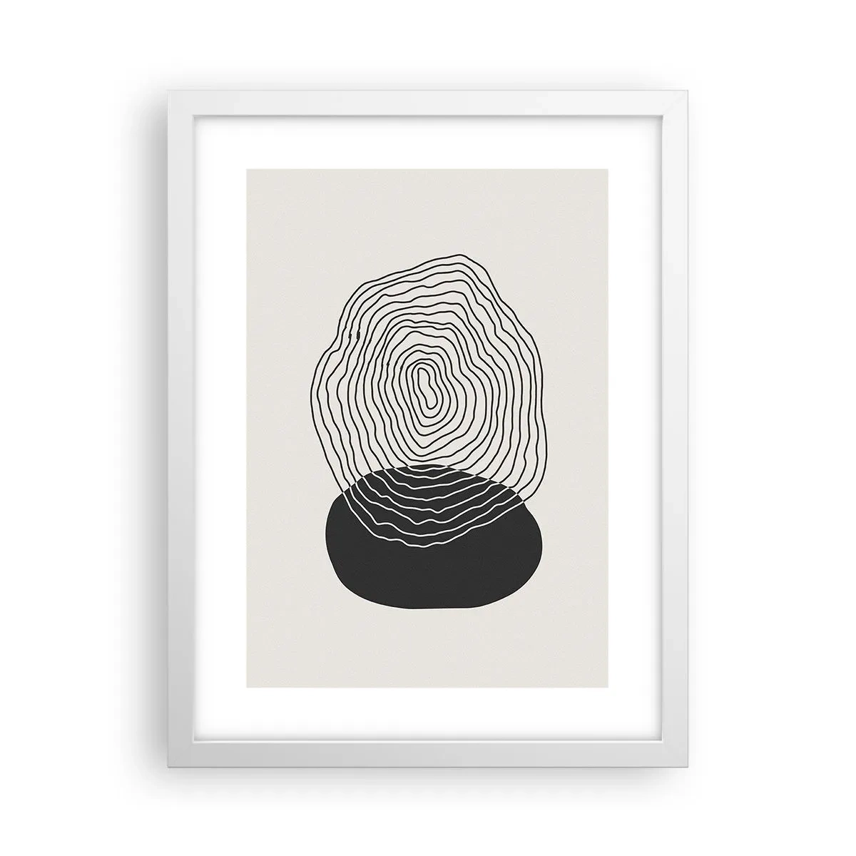 Plakat i hvid ramme - Varighed og vibration - 30x40 cm