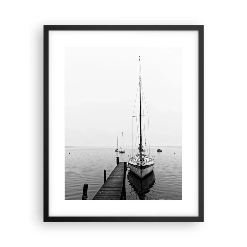 Plakat i sort ramme - Klar til afgang - 40x50 cm