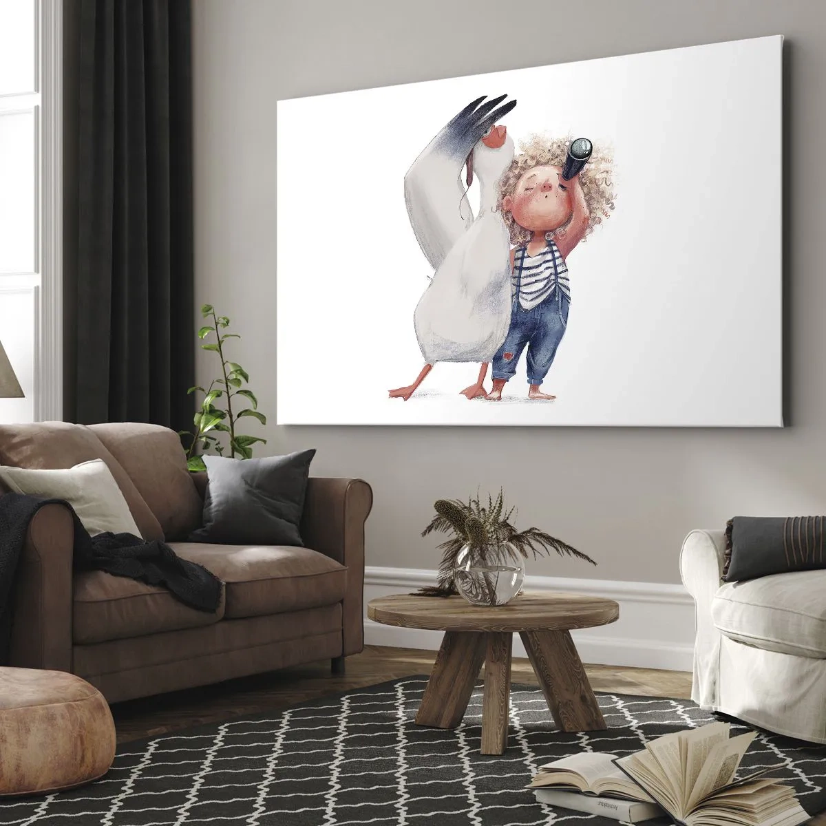 Lærredstryk - Billede på lærred - En plan for en fantastisk rejse - 100x70 cm