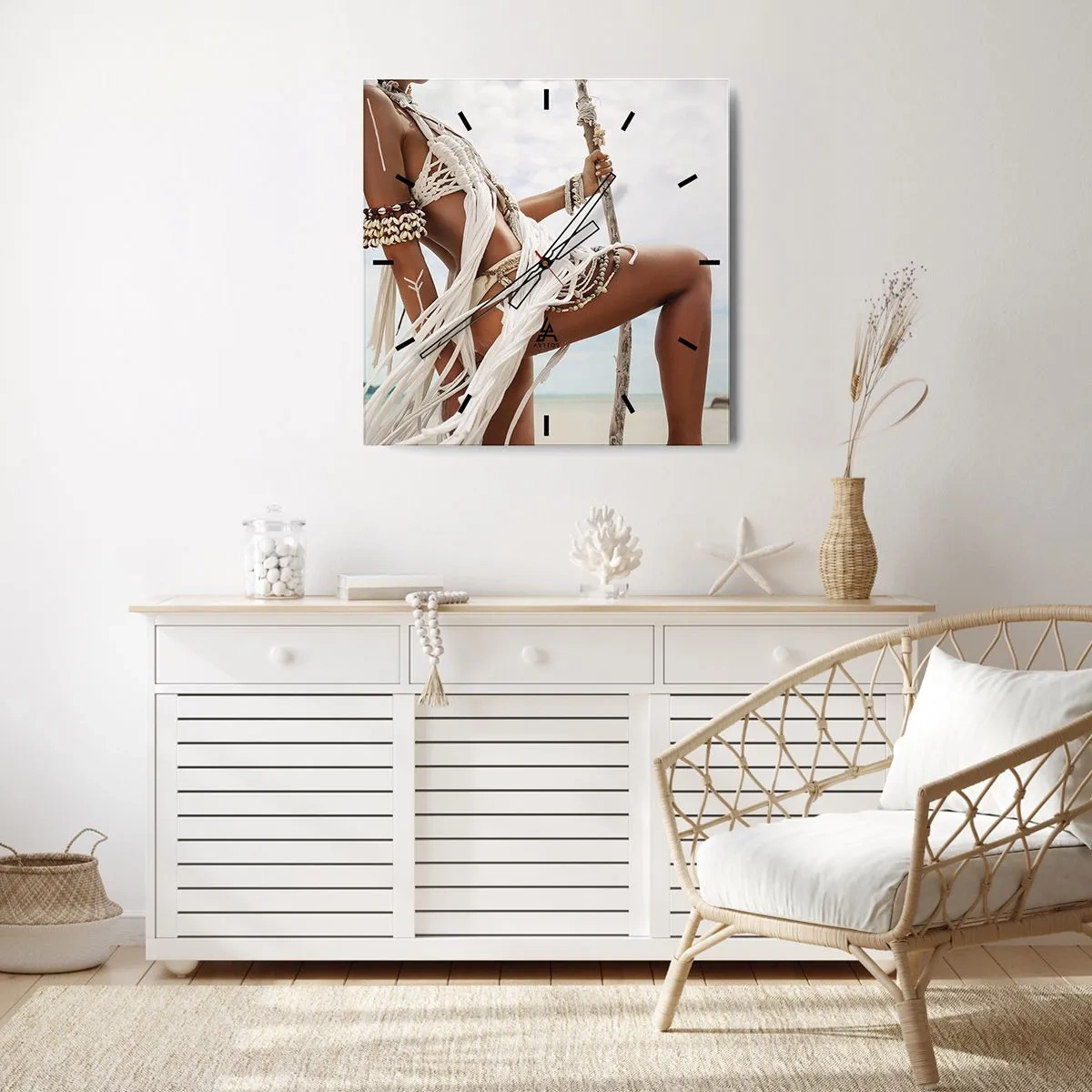 Vægur, Uret - Præstinde af solen - 30x30 cm