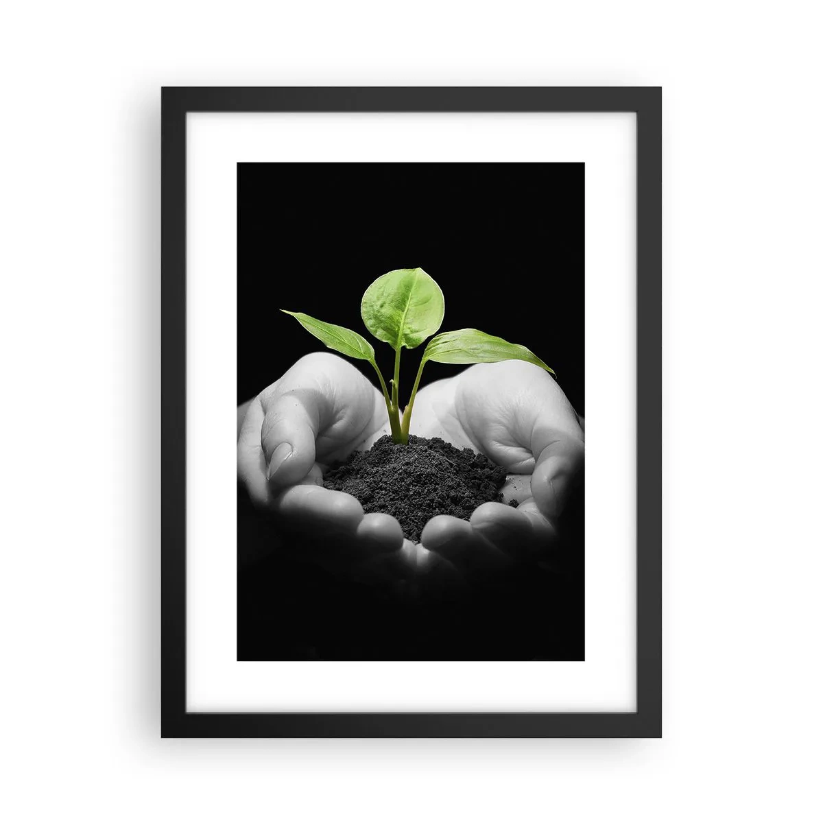 Plakat i sort ramme - Jeg elsker naturen, jeg beskytter den - 30x40 cm