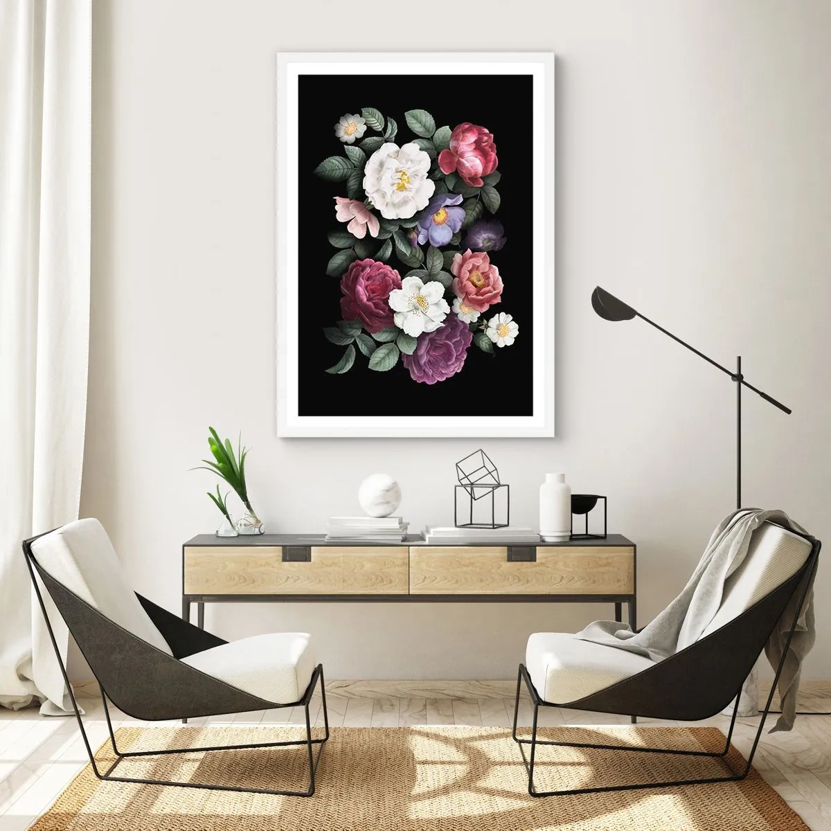 Plakat i hvid ramme - Fra en engelsk have - 40x50 cm