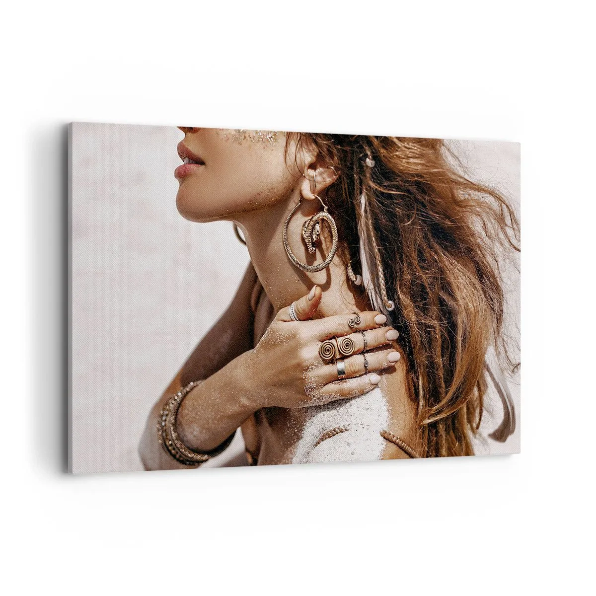 Lærredstryk - Billede på lærred - Dronning af den vilde strand - 120x80 cm