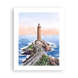 Plakat - Med front mod havet - 40x50 cm