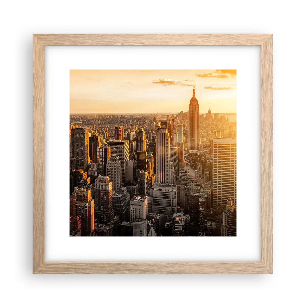 Plakat i ramme af lyst egetræ - At vokse i solen - 30x30 cm