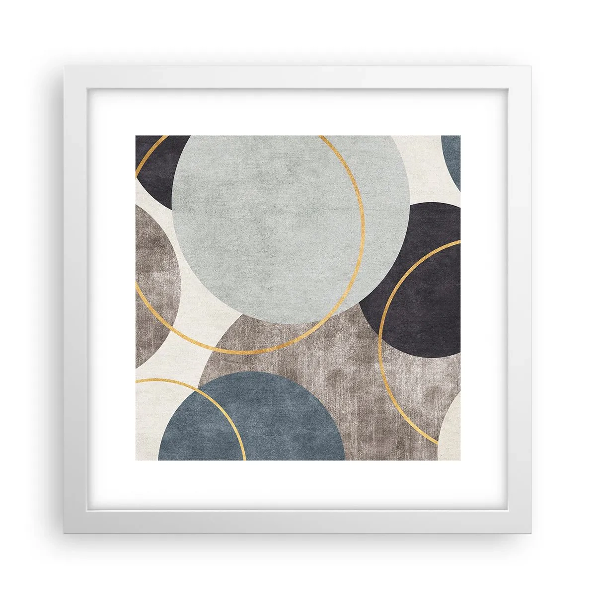 Plakat i hvid ramme - Hjul efter hjul - 30x30 cm