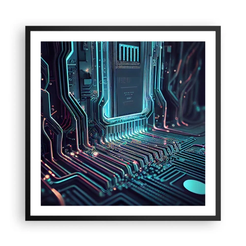 Plakat i sort ramme - Jeg tror... - 60x60 cm